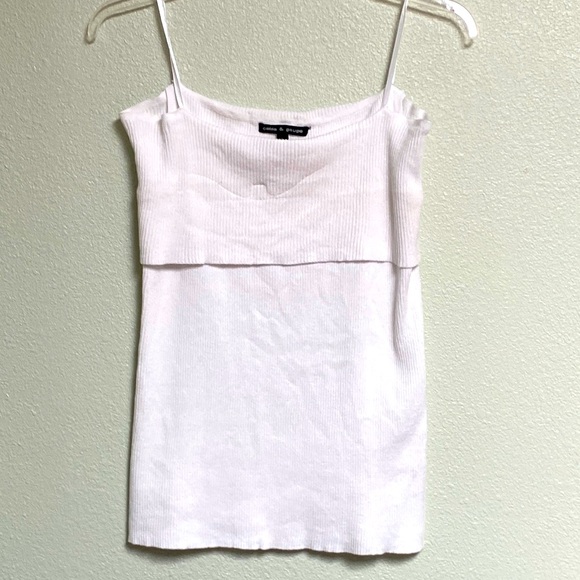Cable & Gage Spaghetti Strap White Sweater size L - Picture 1 of 5